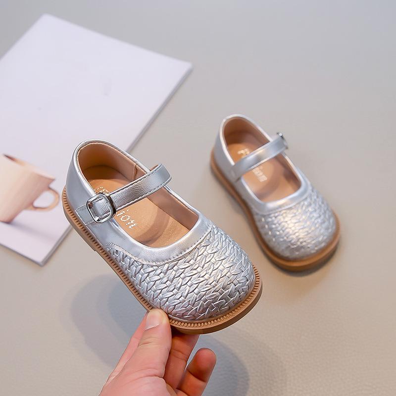 Girls' 2026 Spring Soft-Soled Leather Princess Loafers