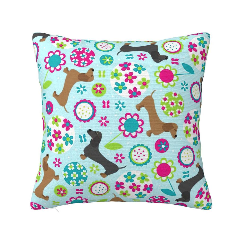 My Lovely Daschund Pillow Case Dachshund Wiener Sausage Doxie Dog Cushion Cover Awesome Zipper Decorative Pillowcover for Seat