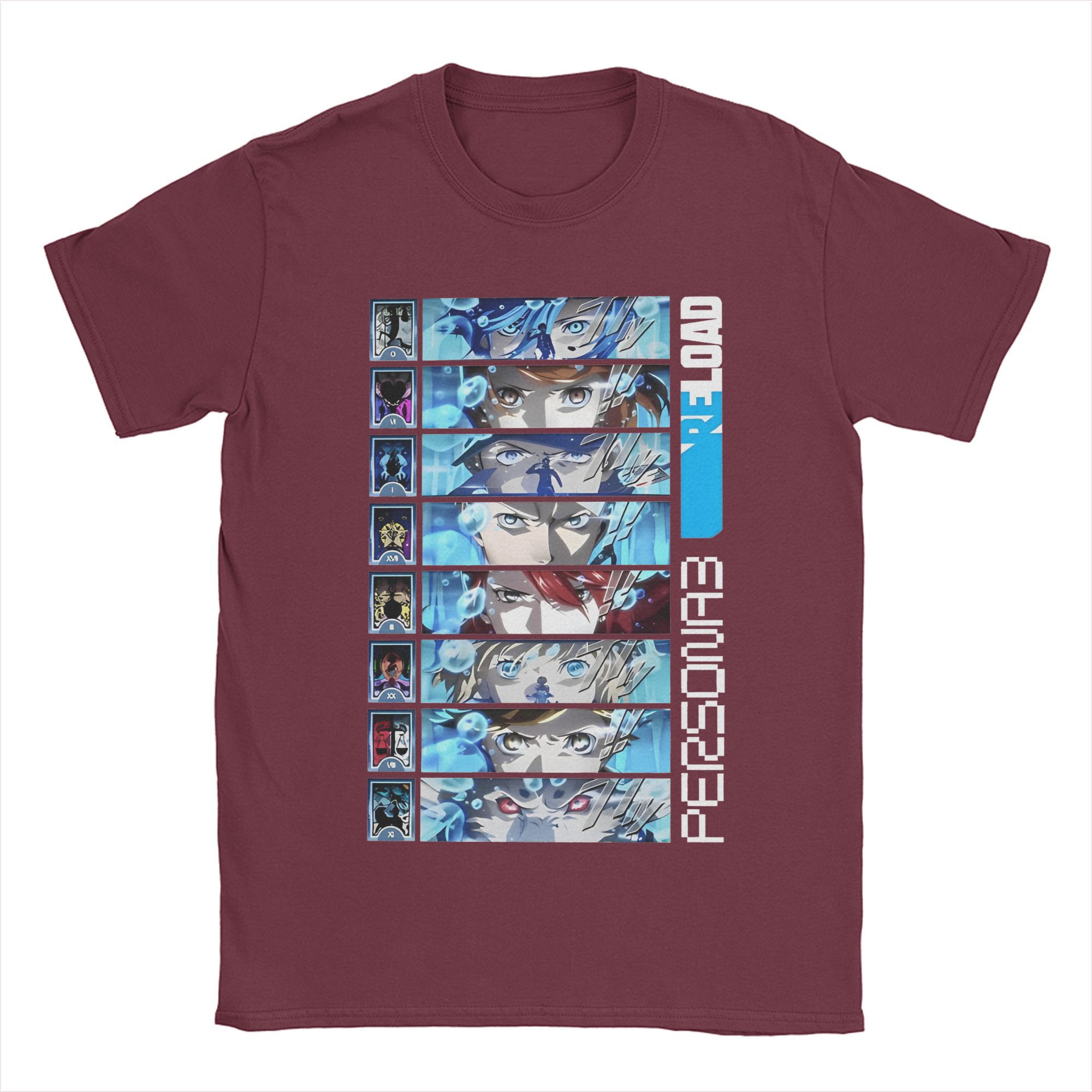 

Persona 3 Video Game Outfit Unisex T Shirt 100% Cotton Tee New Arrival Tops T-shirt XXL бордовий