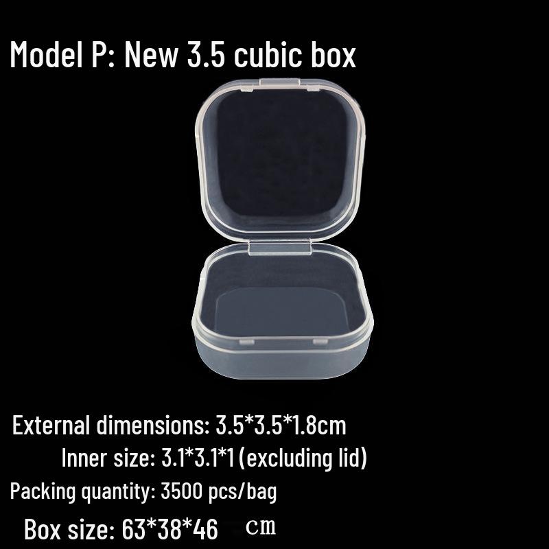 Square Transparent PP Plastic Storage Box for Electronics and Earbuds