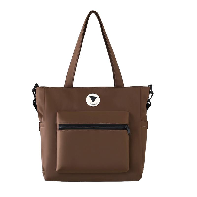 

Сумка-тоут, Одноплечевая сумка для мужчин, Легкая и простая нейлоновая сумка большой вместимости кофейный