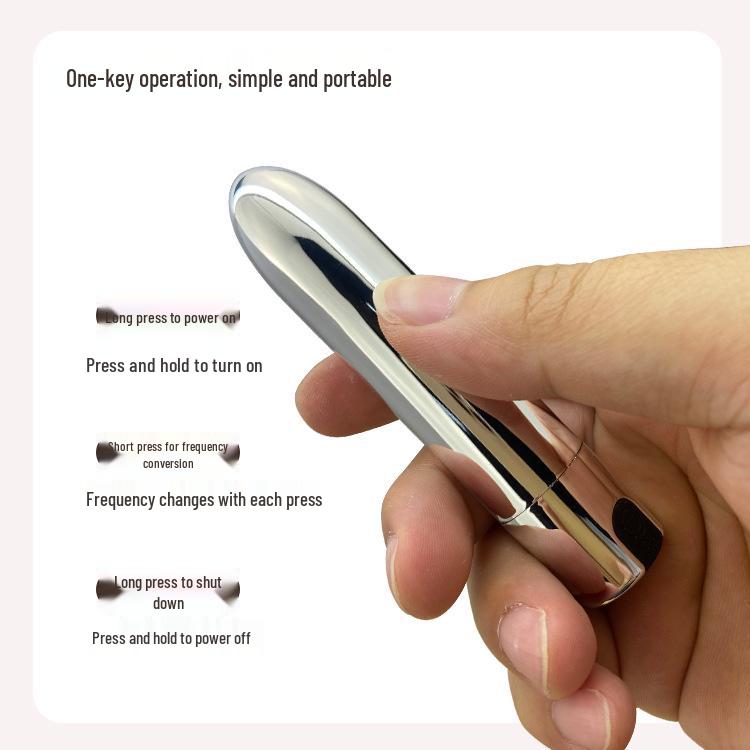 Deba Silver Mini Rechargeable Bullet Vibrator - Adult Flirtation & Massage Stick