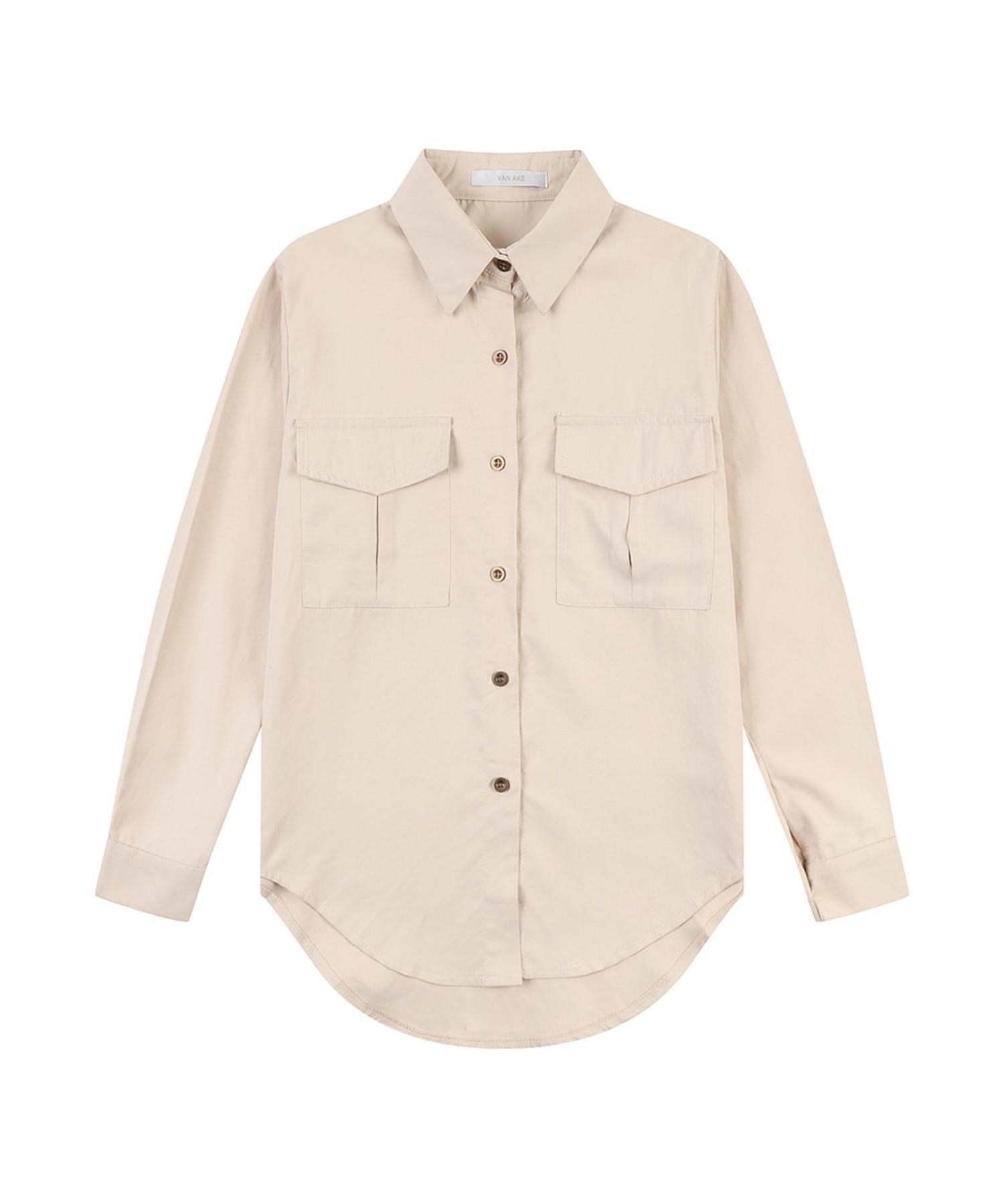 Повседневная рубашка Vanake с карманами_Vb3Yblm303Z Color: Beige (Be)/Free (Free)