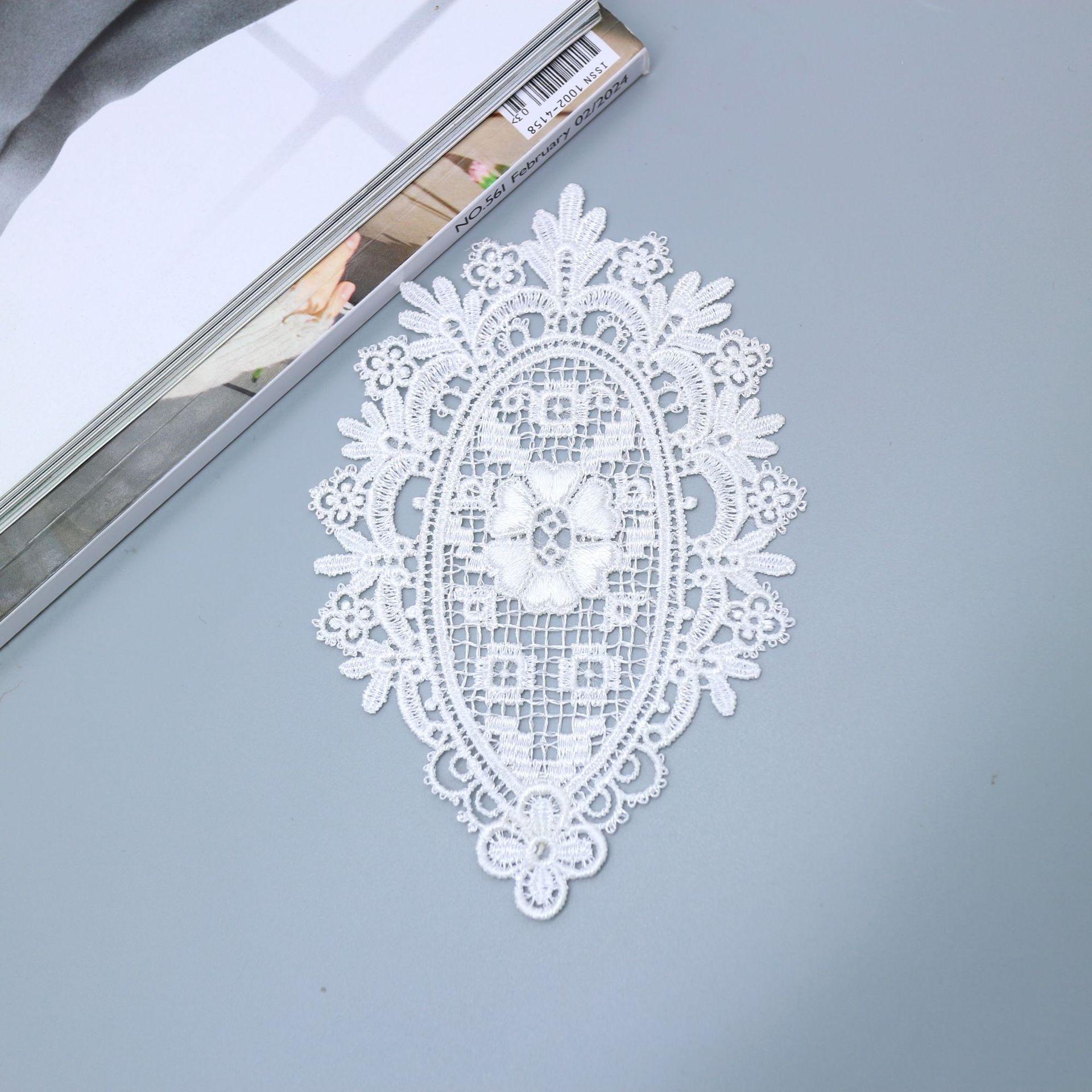 Водорастворимый Полиэстер Легкий Воротник Вышитый Воротник, Кружевной Воротник Ручной Работы DIY Корсаж Кружево Кружево Аксессуары для Одежды K2021