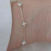 Fashion Four-leaf Flower Zircon Bracelet Women's New Light Luxury Niche Design Jewelry