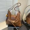 Retro large-capacity bag Women's commuter shoulder tote bag College student class schoolbag Multifunctional backpack