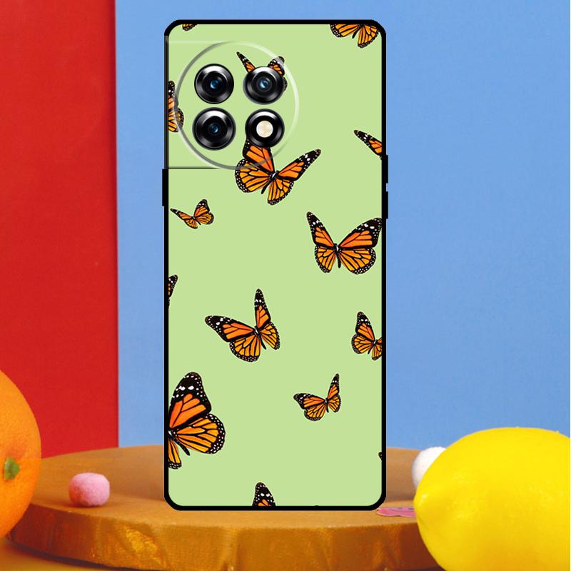 Cute Aesthetic Butterfly Cover For OnePlus 12 11 13 13R 12R 10 Pro 8T 10T OnePlus Nord 4 CE 2 3 Lite N10 N20 N30 Case