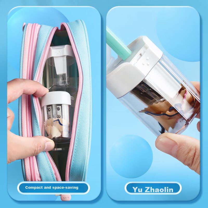 M&G Stationery Thick And Thin Double-Hole Pencil Sharpener, Portable Large-Capacity Dust Collection, 2-Pack APS912B1-ZZ