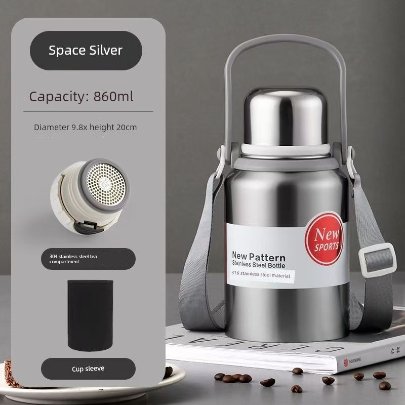 Stainless Steel 316 Large Capacity Vacuum Cup for Male and Female Students Good-looking Tea Cup Portable Car Outdoor Kettle