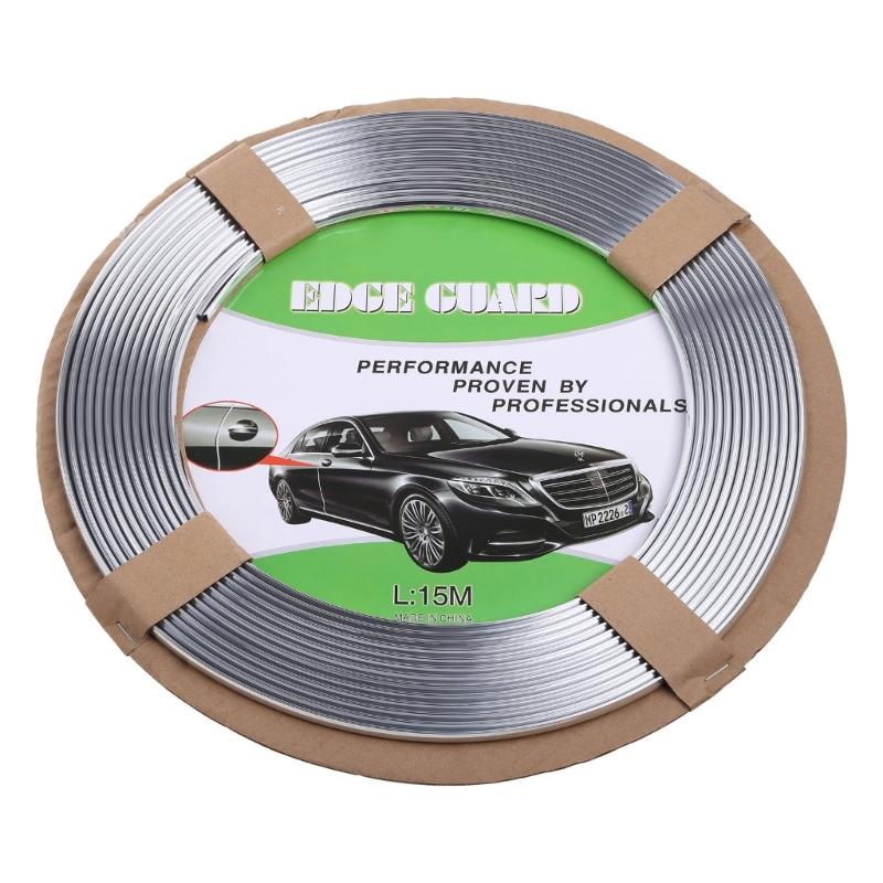 

Универсальный протектор двери автомобиля Гибкая защита двери Накладка Молдинг Защитная полоса 6 мм серебряный