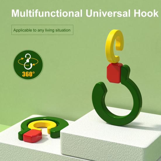 360-Degree Rotating Multi-Functional Hook 1KG Load-capacity Compact Design Portable Travel Clothes Hanger Foldable Hook