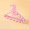 5pcs Pet Clothes Hanger Artifical Pearl Bow Rack Dog Hanger Plastic Pearl Bead Clothes Hangers Cat Clothing Kid Hangers Orga