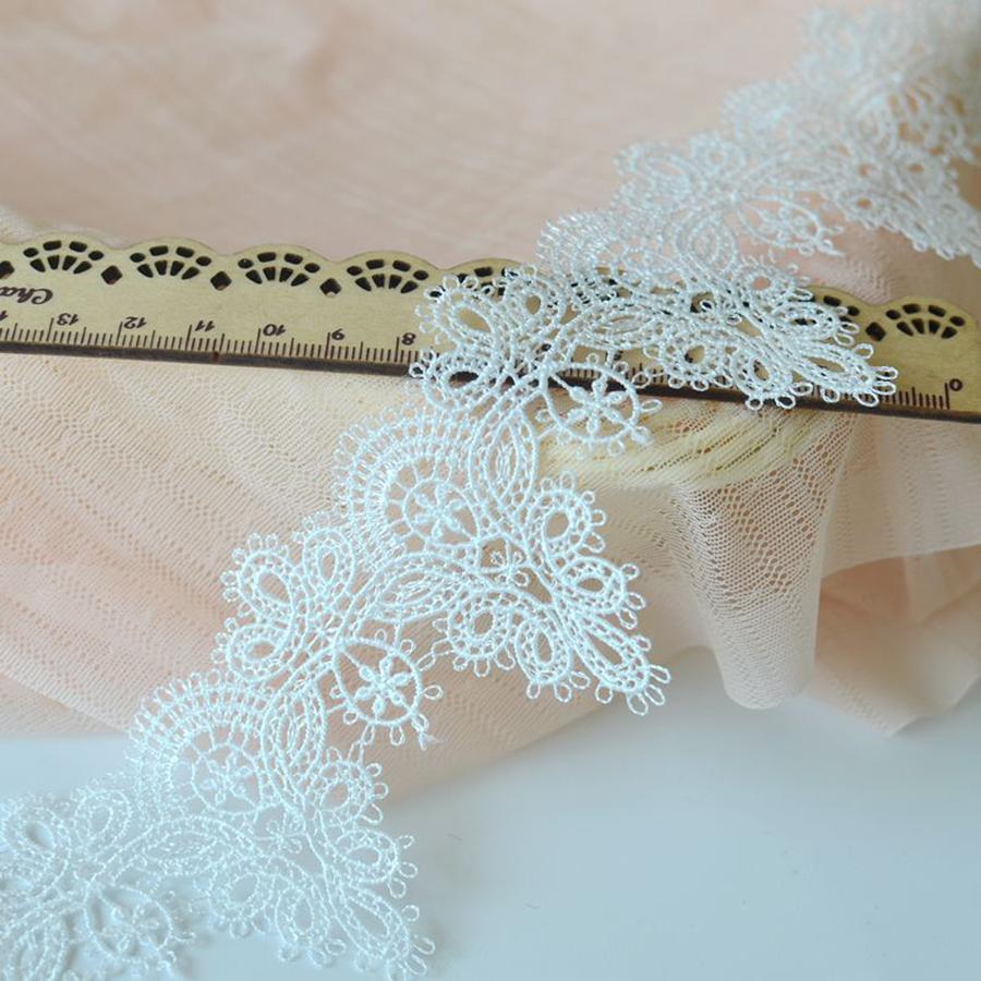 

1 ярд Золотой Черный Белый Кружевной Тканевый Риббон Вышивка Кружево для Шитья Торт Бахрома Свадебное Свадебное Платье Шитье Украшение белый