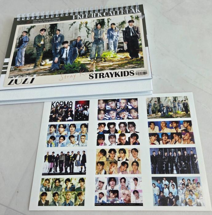 Stray Kids 2026–2027 Desk Calendar – Double-Sided Photobook Style (Random Images)