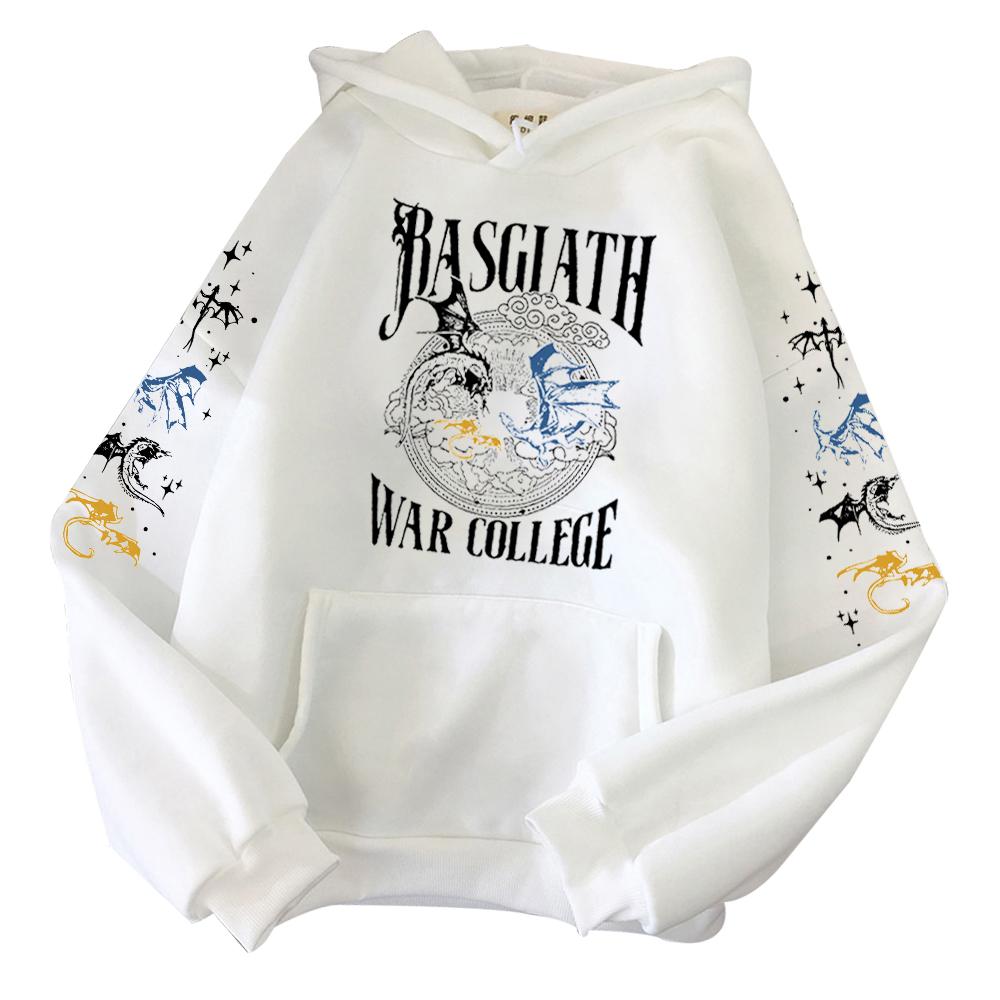 Basgiath War College Hoodie Fourth Wing Dragon Rider Vintage 90s Hoodie Bookish Pullover Tops Streetwear Unisex