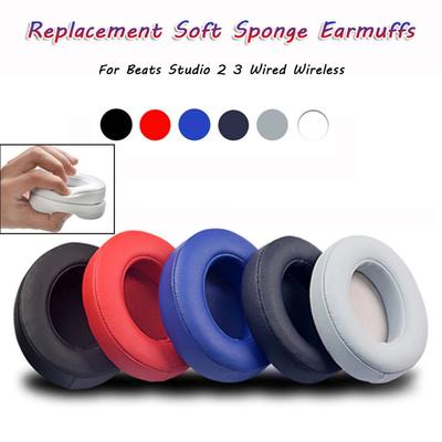 1 Pair Replacement Ear Pads Earmuffs Ultra-soft Sponge Cushion For Beats Studio 2 3 Wired Wireless Headphone Accessories Hot
