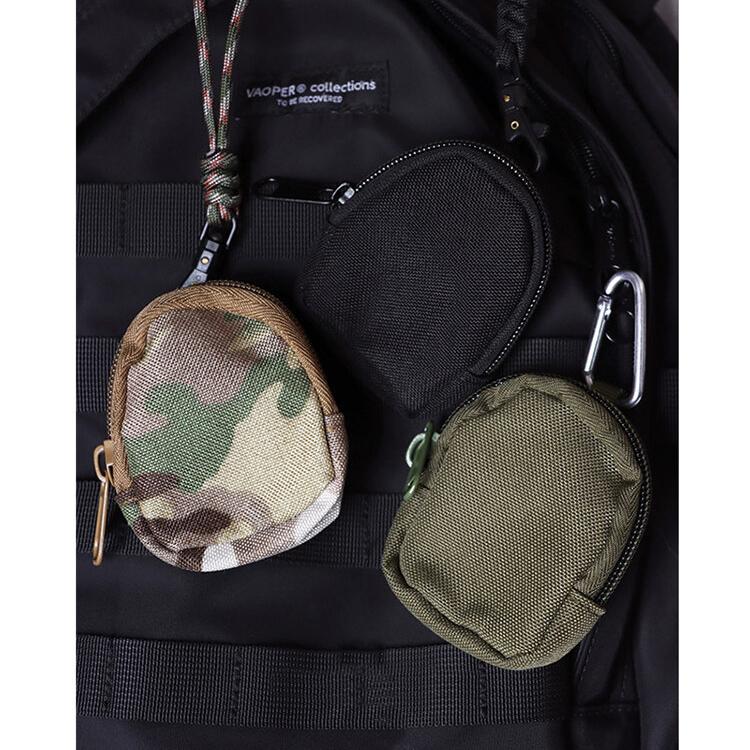 Originální japonská ležérní plátěná mini peněženka na mince na krk se zipem, pouzdro na Bluetooth sluchátka, pánská a dámská ins klíčenka, malá taštička se šňůrkou