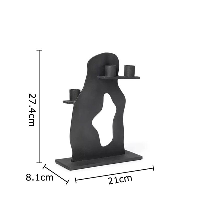 

Minimalist Metal Geometric Candle Holder Romantic Dining Table Candlestick Desk Decoration Wax Melt Burner Candle Holders чёрный