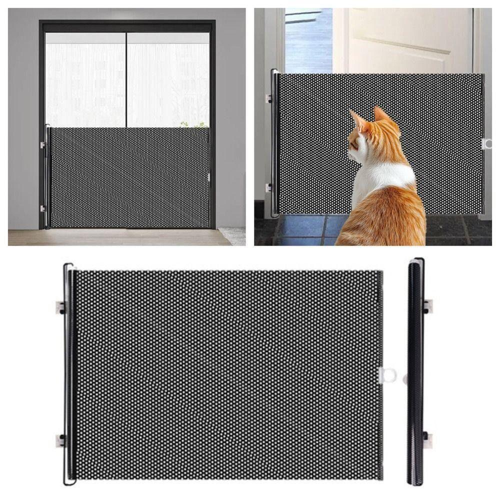 Folding Pet Safety Gate with Universal Hooks Pet Isolation Gate Pets Dogs Accessories