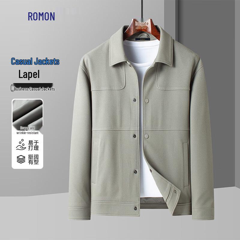 

Romon Men s Spring/Autumn Casual Lapel Jacket L