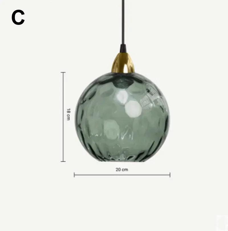 Nordic Luxury Colorful Glass Pendant Light Modern Living Room LED Chandelier Classical Glass Lampshade Home Decoration Gloss