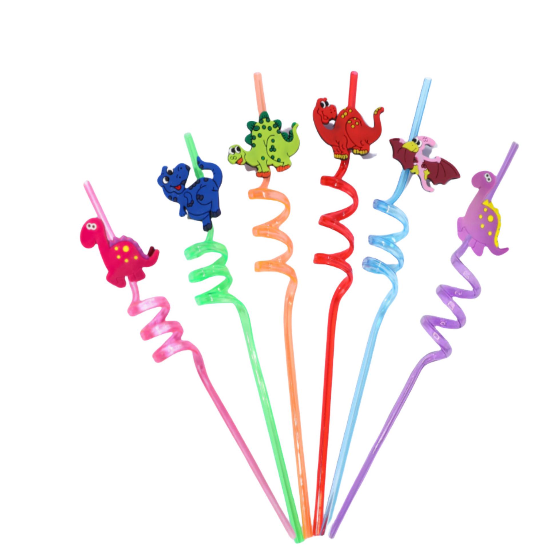 

Креативные спиральные мультяшные соломинки для детей - Персонализированный аксессуар для напитков на вечеринку