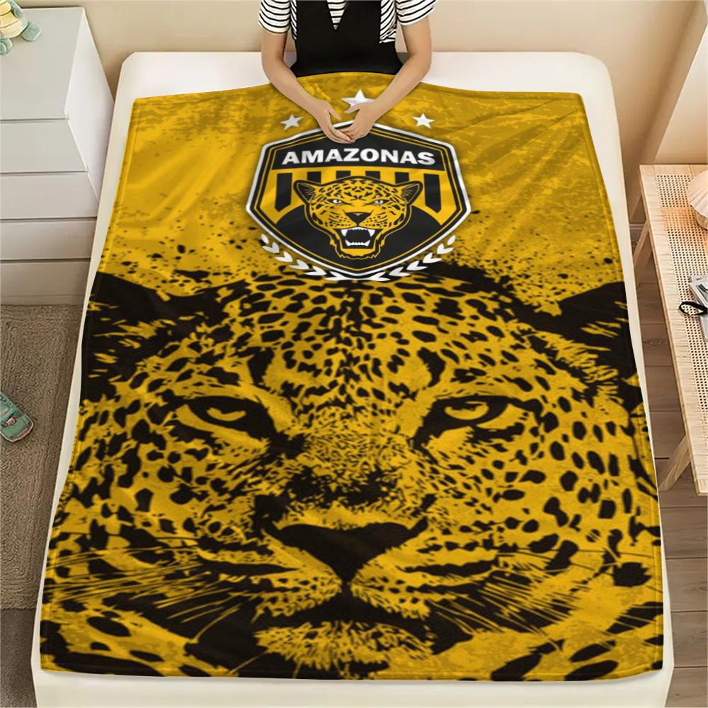 1Pc Amazonas FC Logo Print Flannel Blanket High Quality Warm Comfortable Cover for All Seasons Perfect for Gifts Home Decor