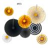 8 Pieces Foldable Fan Festival Wall Hanging Decoration Round Paper Fans Birthday Party Favor Props Supply for Living Room