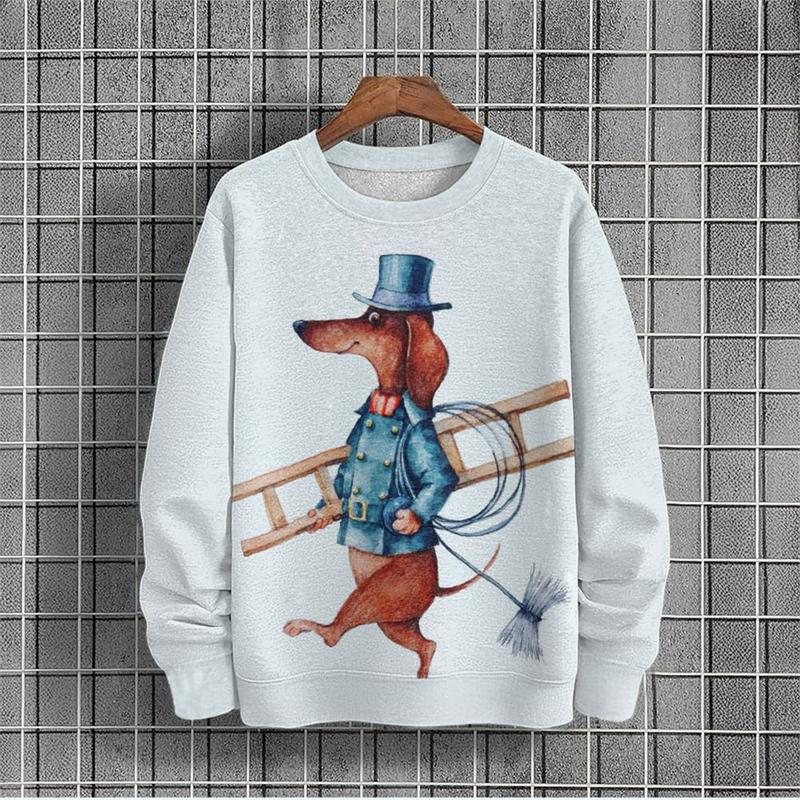 Autumn Funny Dachshund Graphic 3D Printed Hoodies Fashionable Casual Sports Long Sleeved Women's Hoodies