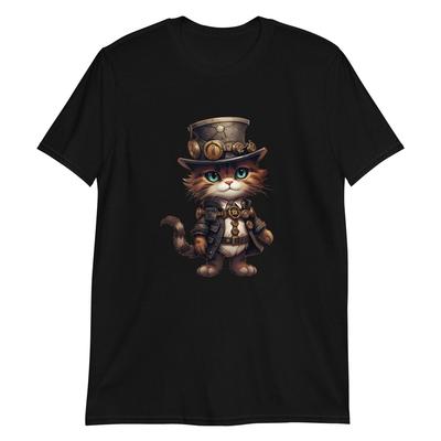 Steampunk Kat De Anime Elegantie T-shirt