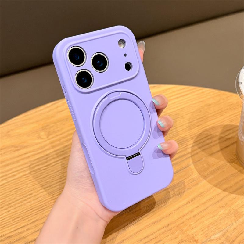 Luxury Liquid Soft Silicone Ring Stand Holder Magnetic For Magsafe Cases For iPhone 17 16 15 14 Plus 13 12 Pro Max 11 Air Cover