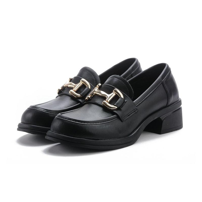 

High Heel British Style Women s Versatile Thick Heel Shoes Plus Size