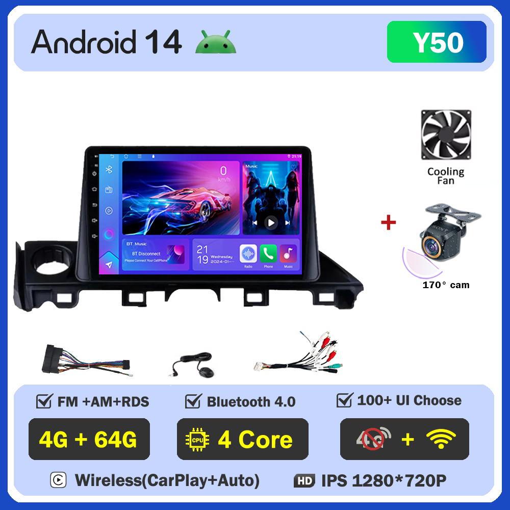 Car Video Player For Mazda CX5 Mazda 6 Atenza 3 2016-2018 Carplay Android 14 Auto Radio Intelligent System GPS Navigation  Wifi