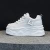 5603 spring new thick-soled cowhide little white shoes classic board shoes lace-up heightening casual shoes women