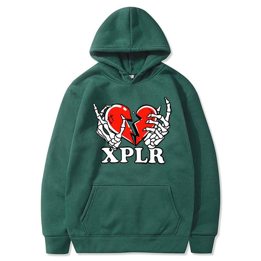 Heartbreak Print Hoodies Autumn Winter Fashion Fleece Casual Loose Sweatershirt Hooded for Men Women