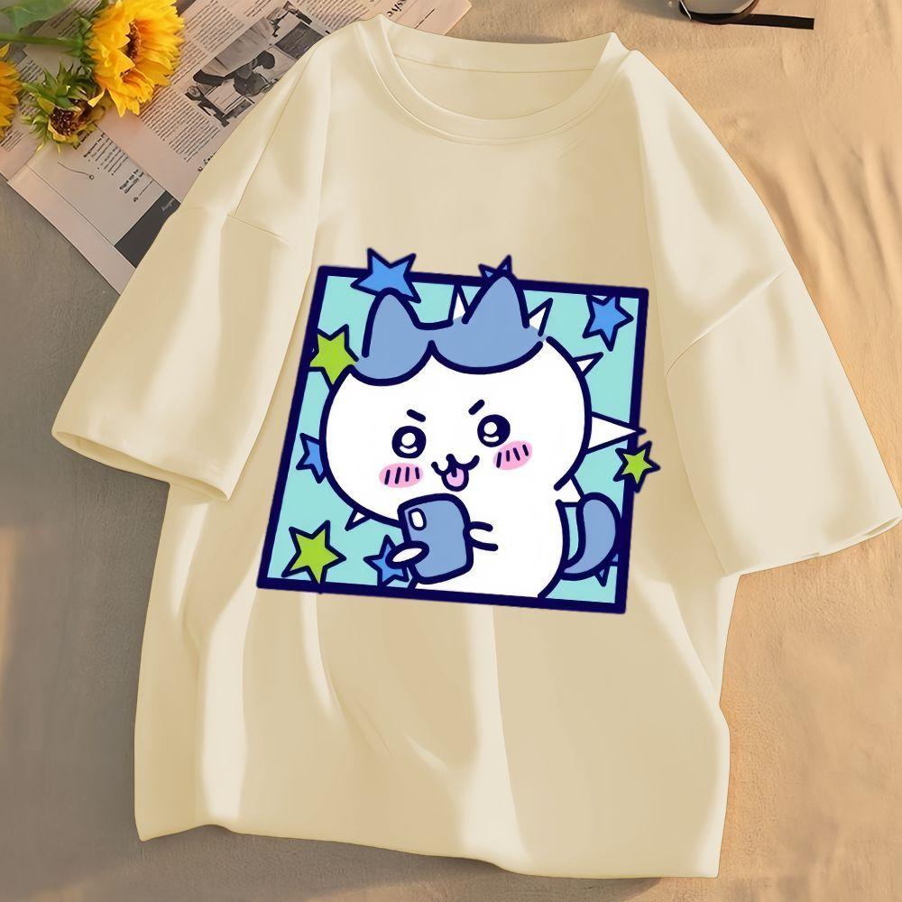 Chiikawas Print Unisex T Shirt Harajuku Streetwear Aesthetic Graphic Tee Japan Comics Short Sleeve Funny Unisex Tops Clothes
