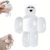 Clear Robot Stress Relief Toy Slow Rising Smiling Robot Squeeze Toy Soft TPR Transparent Cartoon