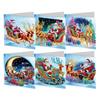 6PCS DIY Diamond Painting Greeting Card Set Diamond Art Greeting Cards Diamond Art Handmade Cards for Festivals and Celebrations