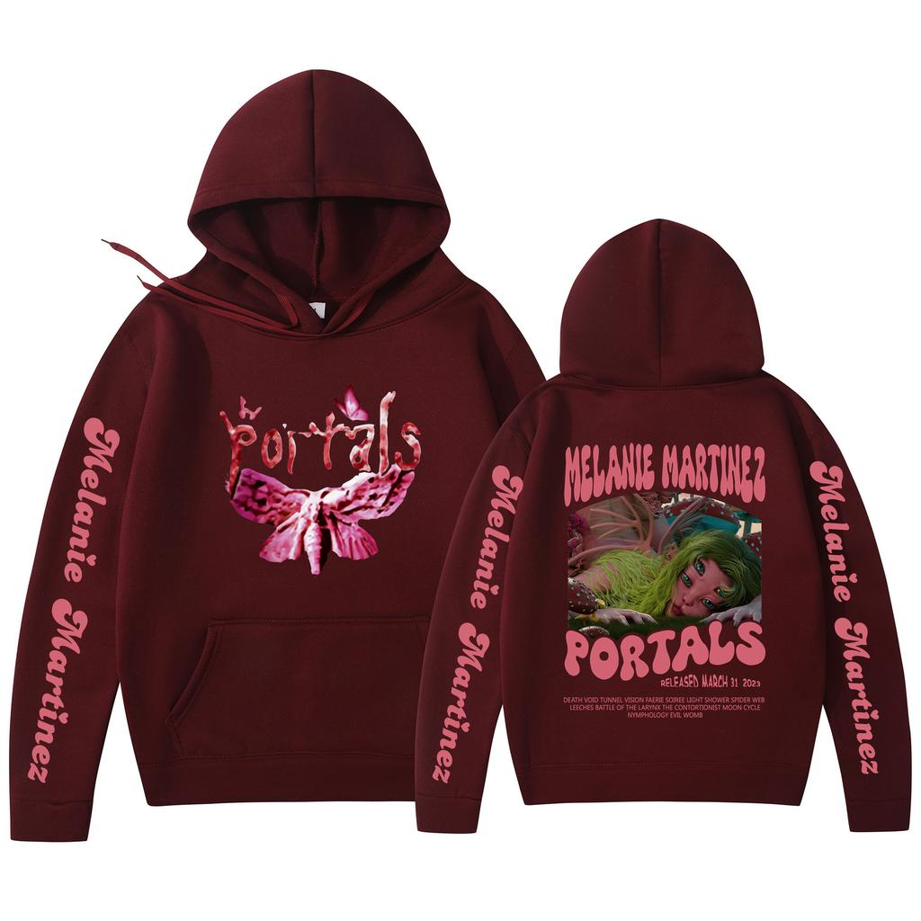 SCIONE New European and American Style Loose Hip-hop Plus Velvet Hoodie Fashion Beautiful Butterfly Print Coat Comfortable and Casual Joker Tops Coat