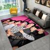 Famous B-BTS KPOP Star Non-Slip Area Rug for Living Room,Bedroom,Playroom,Soft Carpet Floor Mat Home Decor Rug Kids Room Gift