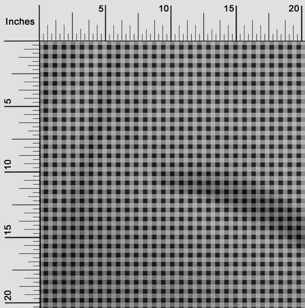 oneOone Cotton Flex Fabric Gingham Check Print Fabric BTY 40 Inch Wide