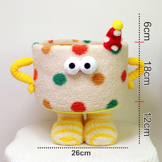 Cartoon Storage Basket with Eyes Legs Large Capacity Vibrant Color Adorable Storage Box Multi-functional Organizer