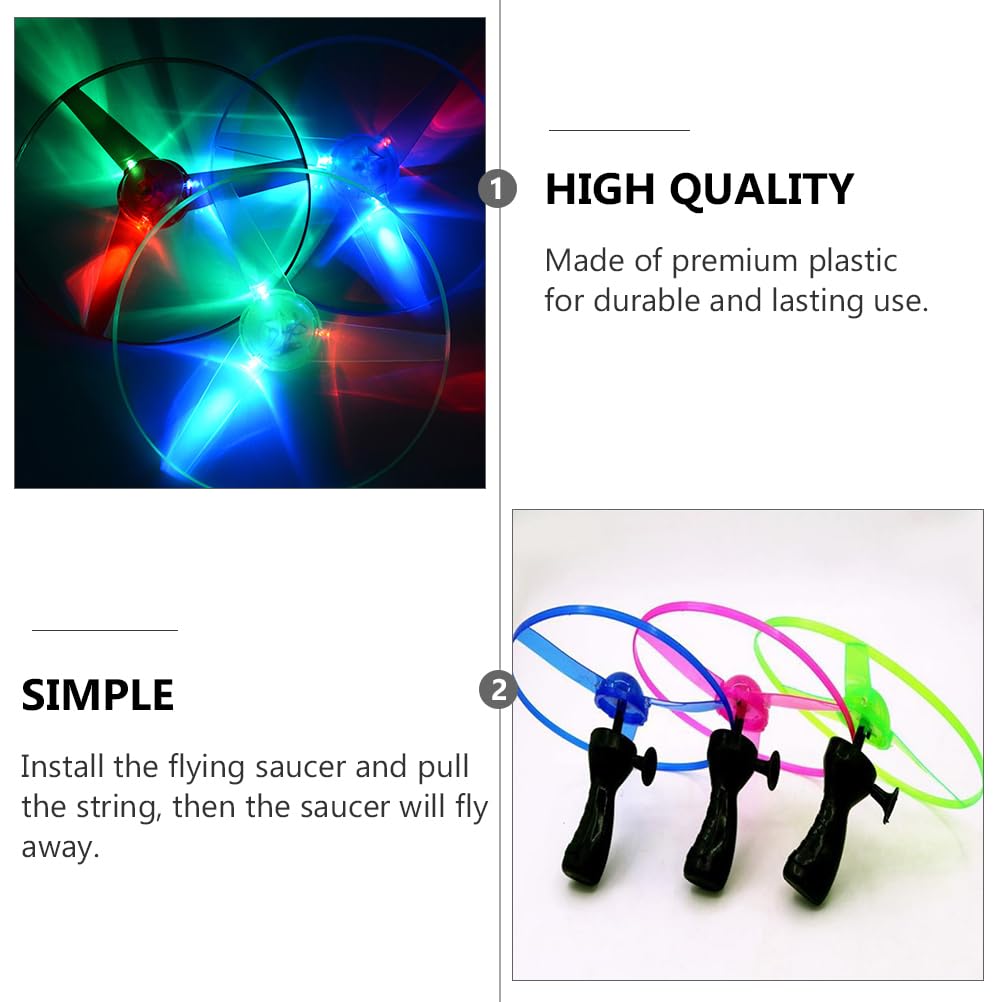 NUOBESTY Bamboo Dragonfly Propeller Light-Up Flying Toy with Rotating LED Propellers for Parks, Outdoors, and Outdoor Play, Set of 5 (Random Colors)