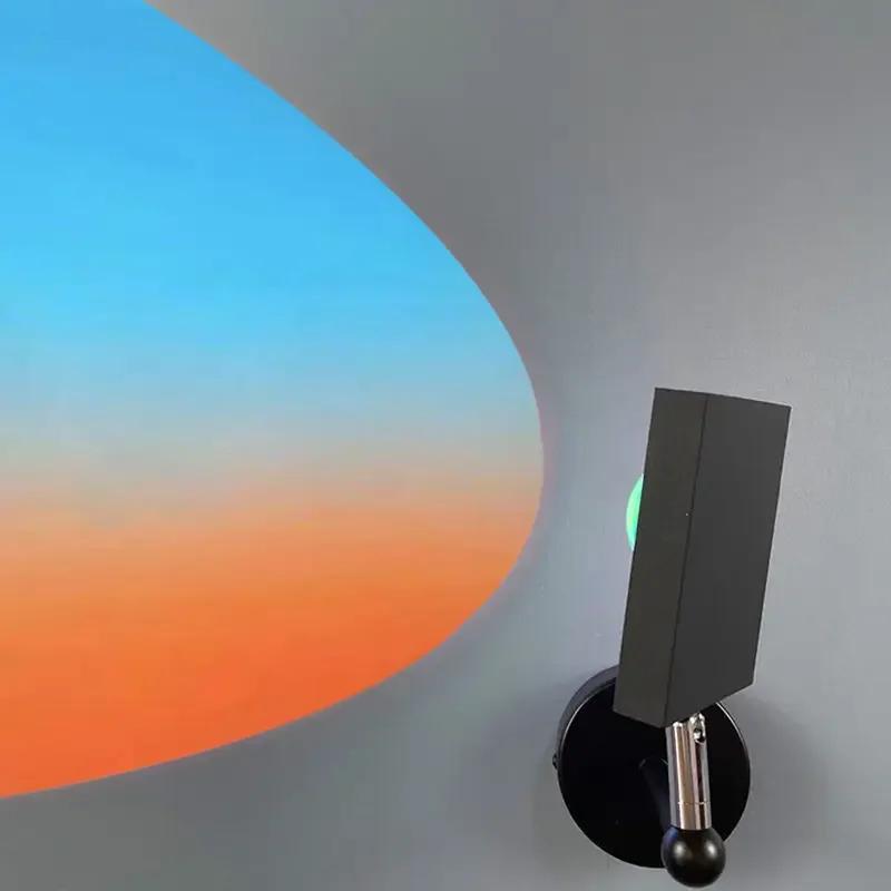 DurableSunset Light Photo Projection Wall Light Rainbow Atmosphere Sunset Decoration Bedside Sunset Red Wall Light