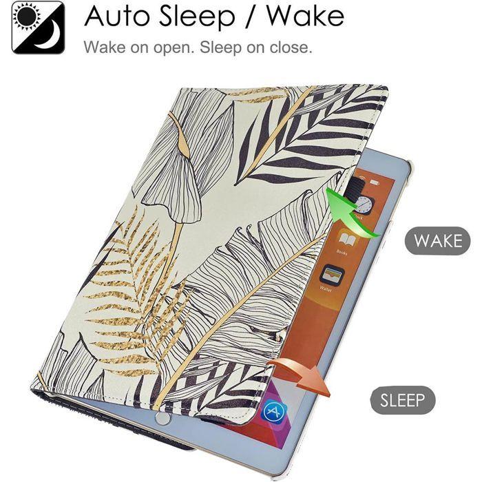 Coque + Verre Trempé - E.F.Connection - Samsung Galaxy Tab S10 FE / S9 FE - Rotatif - Motif Végétal - 360°