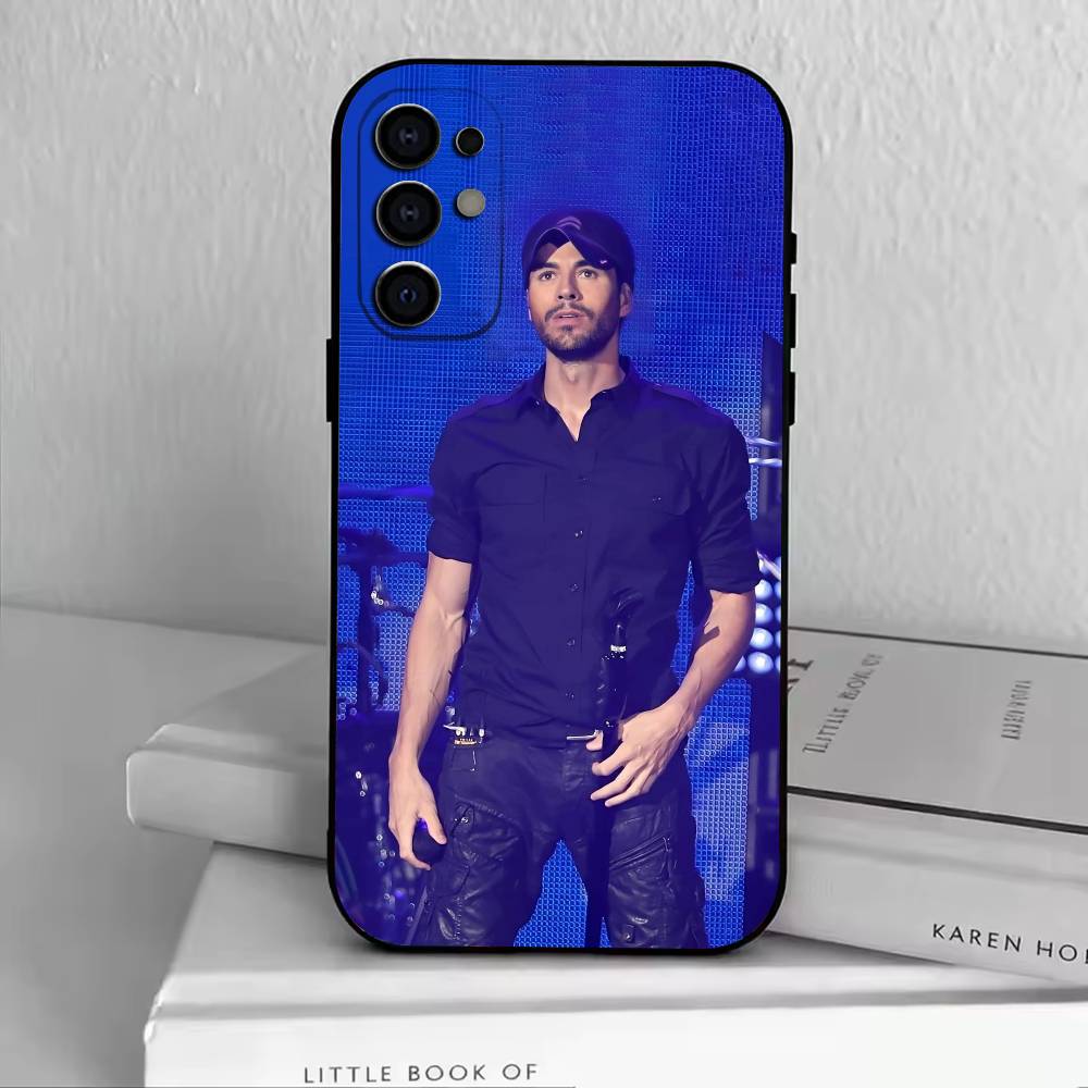 Singer E-Enrique Iglesias  Phone Case Black Silicone Soft For Samsung S25,S24,S21,S22,S23,S30,Ultra,S20,Plus,Fe,Lite