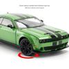 Simulation 1/24 Scale Dodge Challenger SRT Hellcat Alloy Car Model Sound Light Children Toy Vehicle Metal Miniature Voiture