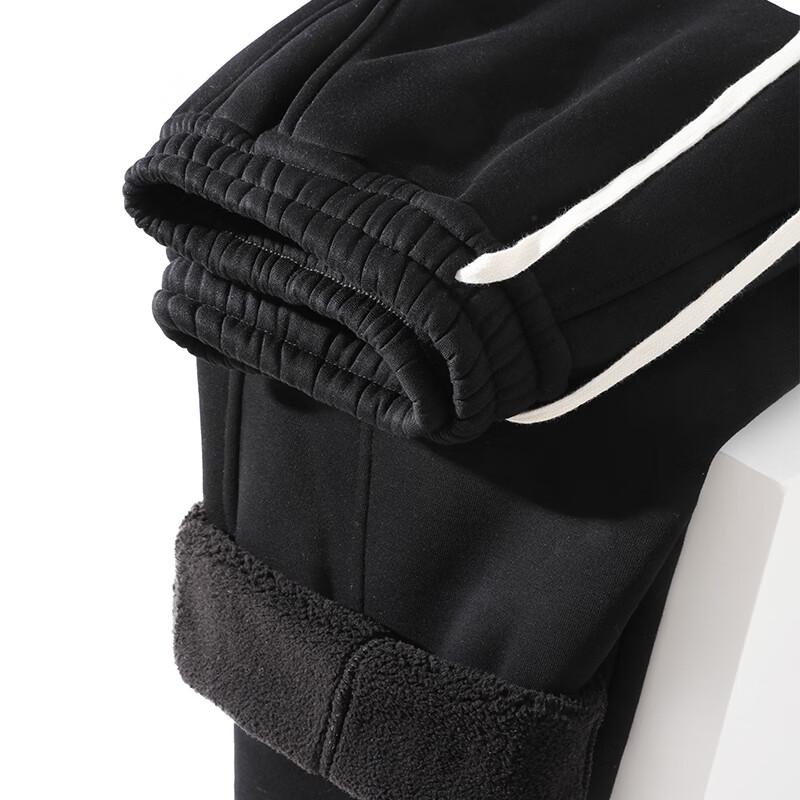 MEDE Men's Sherpa Fleece-Lined Loose Straight Plus Size Sweatpants