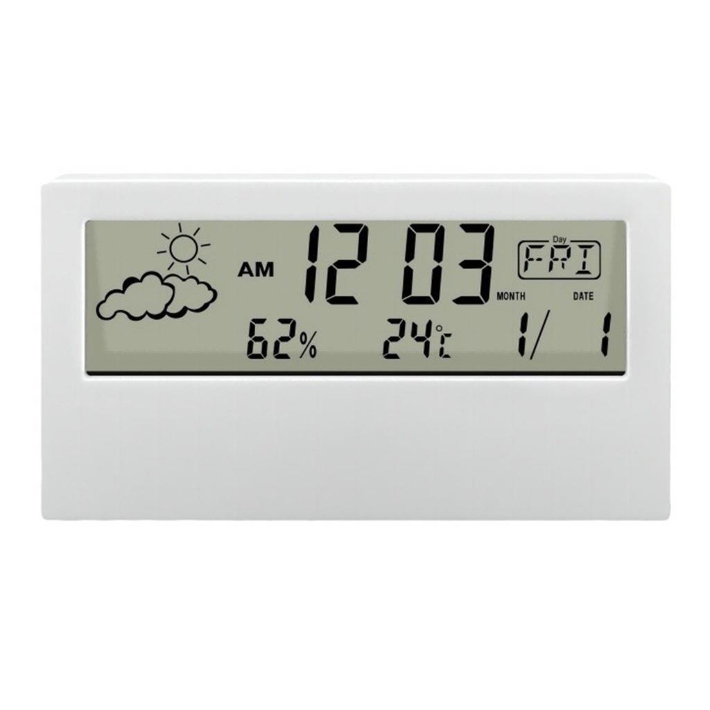 Large Display Digital Alarm Clocks with Snooze Temperature Date Electronic Desktop Clock for Kids/Bedroom/Heavy Sleepers/Travel