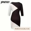 JPNTKY Fashion Summer Spring O-Neck 1/2 Sleeves Casual Dresses